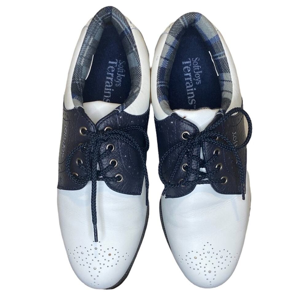 FootJoy Black and White Leather Oxford Style Golf Shoes Size 6.5‎